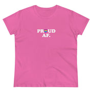 Proud AF Heart Love Pride Month Women's Heavy Cotton Tee