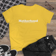 Motherhood The Most Gangster Hood Of Them All Happy Mother's Day 2021 Funny Lol Joke Women's Heavy Cotton Tee