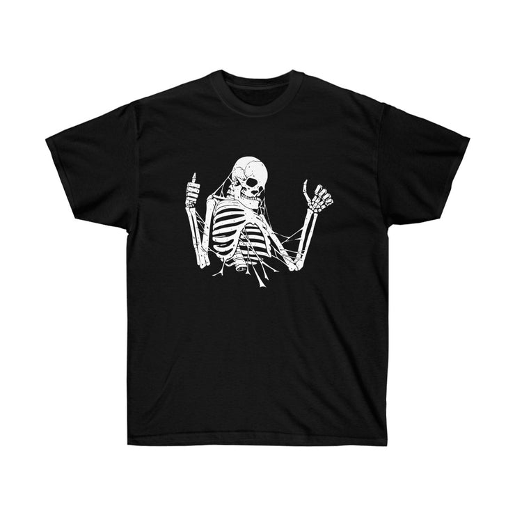 I'm Fine Skeleton Dancing Dance Skeleton Shirt Halloween Costume Horror Movie 2022 Unisex Ultra Cotton Tee