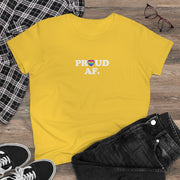 Proud AF Heart Love Pride Month Women's Heavy Cotton Tee