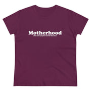 Motherhood The Most Gangster Hood Of Them All Happy Mother's Day 2021 Funny Lol Joke Women's Heavy Cotton Tee