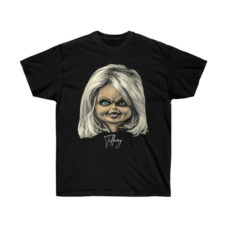 Tiffany Chucky Doll Monster Scary Skeleton Spooky Season Shirt Halloween Costume Horror Movie 2022 Unisex Ultra Cotton Tee